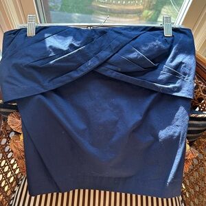J. Crew Midnight Blue Strapless Top